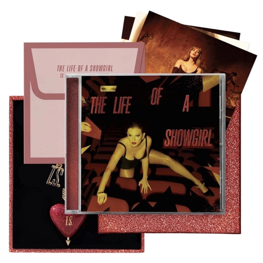Taylor Swift 'The Life of a Showgirl' CD - Red and Black